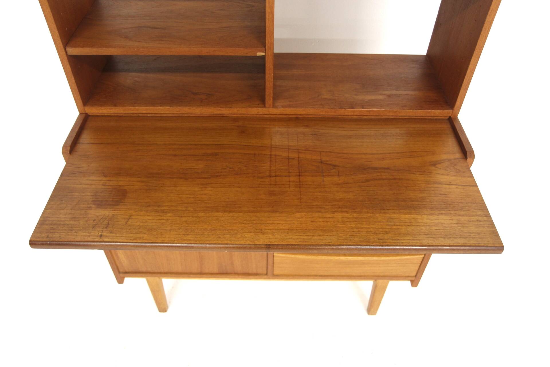 Scandinavian teak bookcase chest of drawers, Sweden, 1960