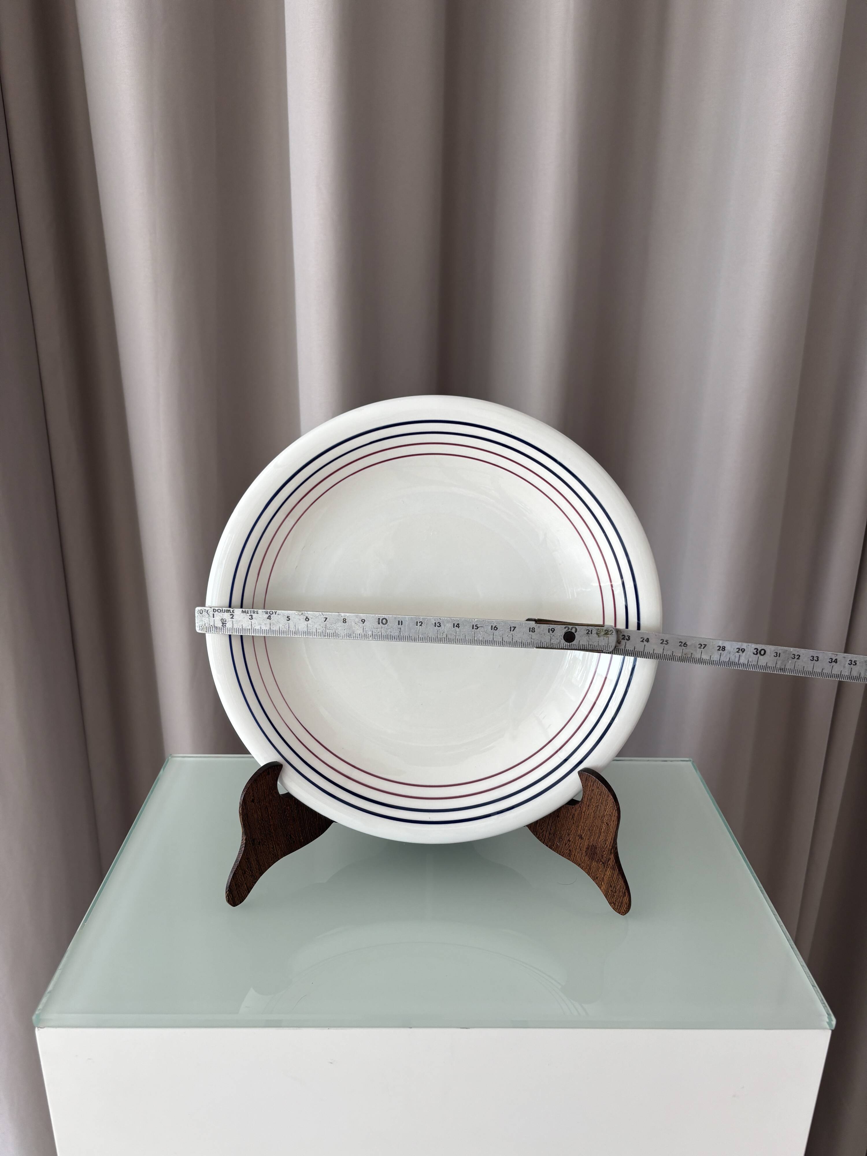 Set of 4 Vintage Primula Dinner Plates – Made in Italy – White Ceramic with