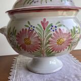 Vintage enameled pottery tureen