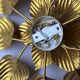 Large gold floral wall sconce