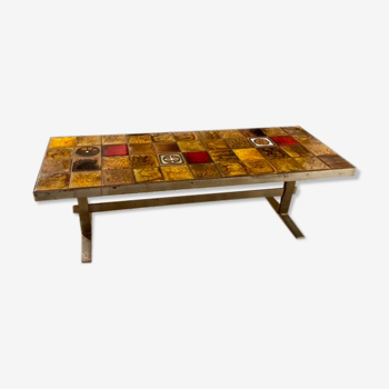 Vallauris 70s ceramic coffee table
