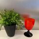 Vase vintage rouge et noir années 70