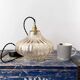 Vintage suspension lamp in amber glass