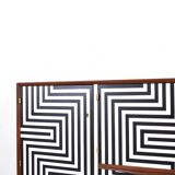 Buffet peint à la main Op-Art du milieu du siècle de Sven Andersen Møbelfabrikk
