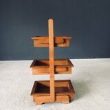 Mid-Century Oak Magazine Holder, Belgium, 1950s