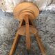 Vintage Light Wood Tripod Screw Painter's Stool #A632