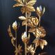 Lamppost by Hans Kogl, gold metal leaves, 70s