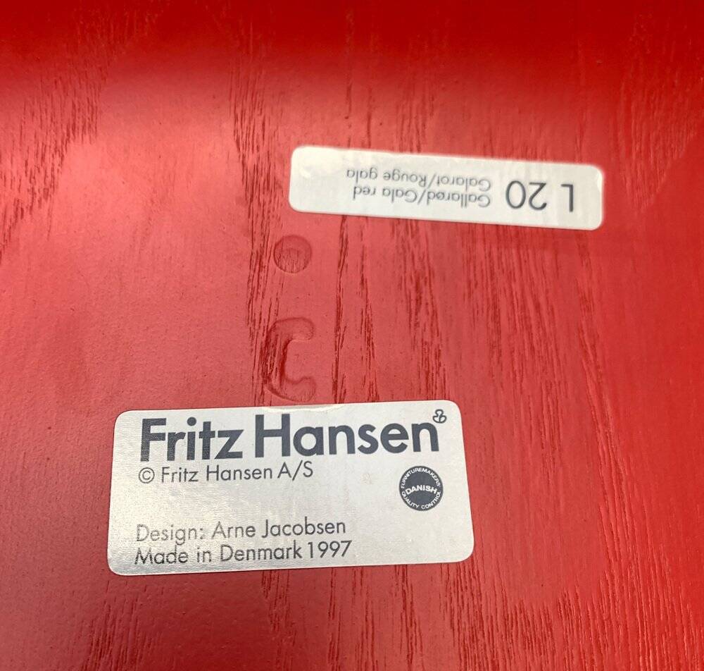 Model 3107 chairs by Arne Jacobsen for Fritz Hansen, Denmark, 1997, Set of 4