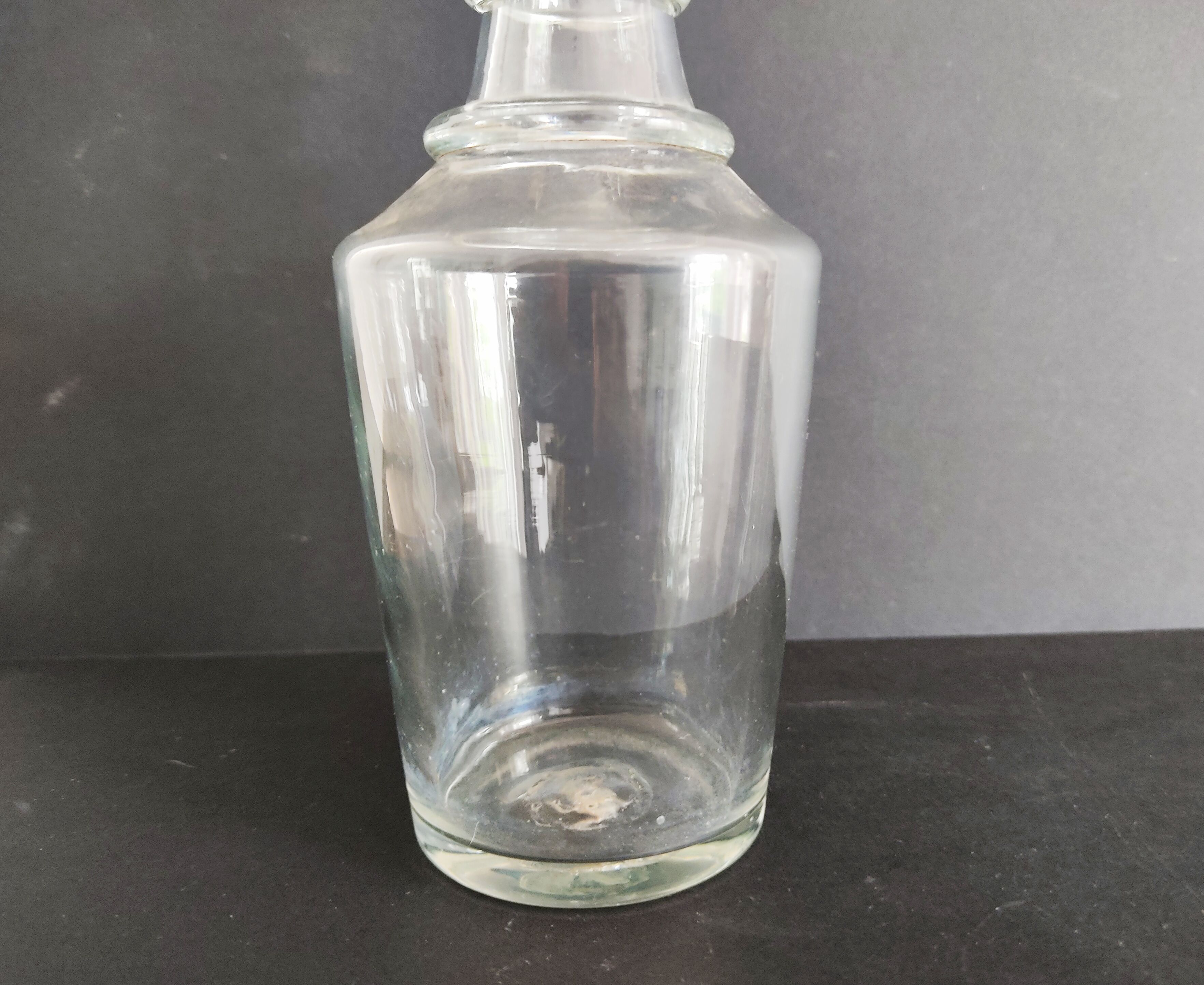 Glass carafe blown around 1900