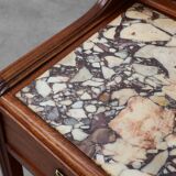 Pair Art Nouveau Nightstands with marble top by Paul Alexandre Dumas, Franc