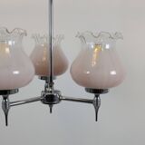 Vintage lustre in pink opaline – Three lights for a subdued atmosphere