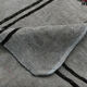6x12 Gray & Black Modern Hemp Rug, 184x379Cm