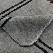 6x12 Gray & Black Modern Hemp Rug, 184x379Cm