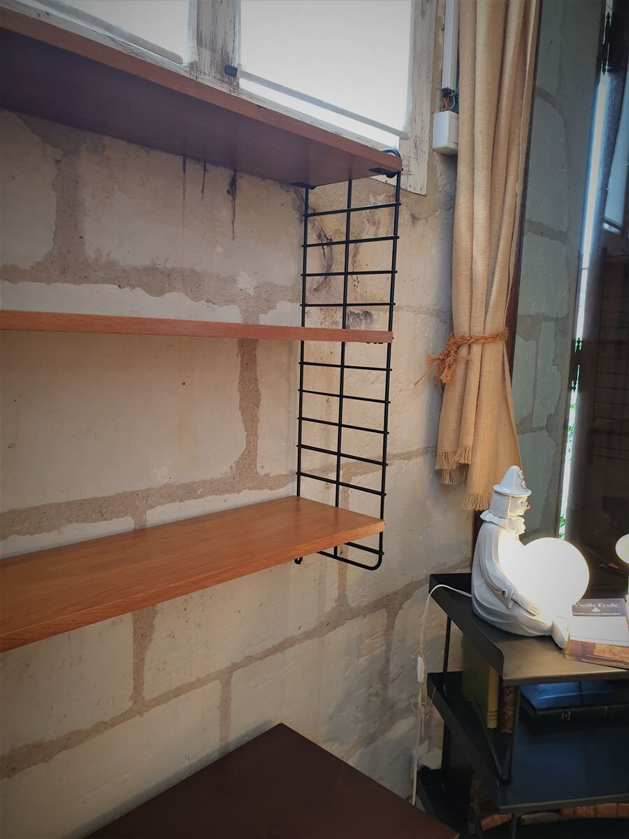 Vintage wall shelf string style 60s