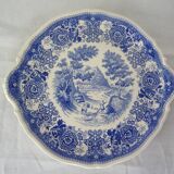 Round ceramic faience dish villeroy boch burgerland blue