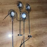 4 adjustable chrome Mole Richardson spotlights