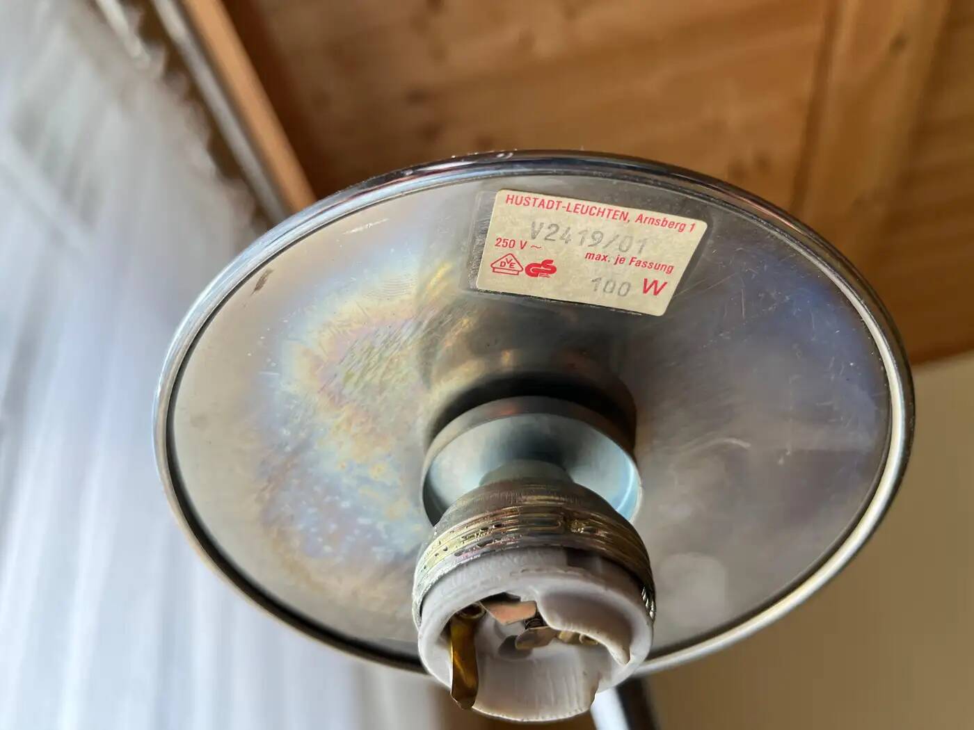 Design cocoon extendable arc floor lamp from Hustadt Leuchten, Germany, 1970s