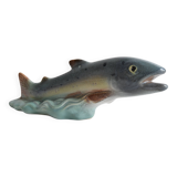 Art Deco Sculpture Trout by Ditmar Urbach Znojmo factory, Czechoslovakia, 1940s.