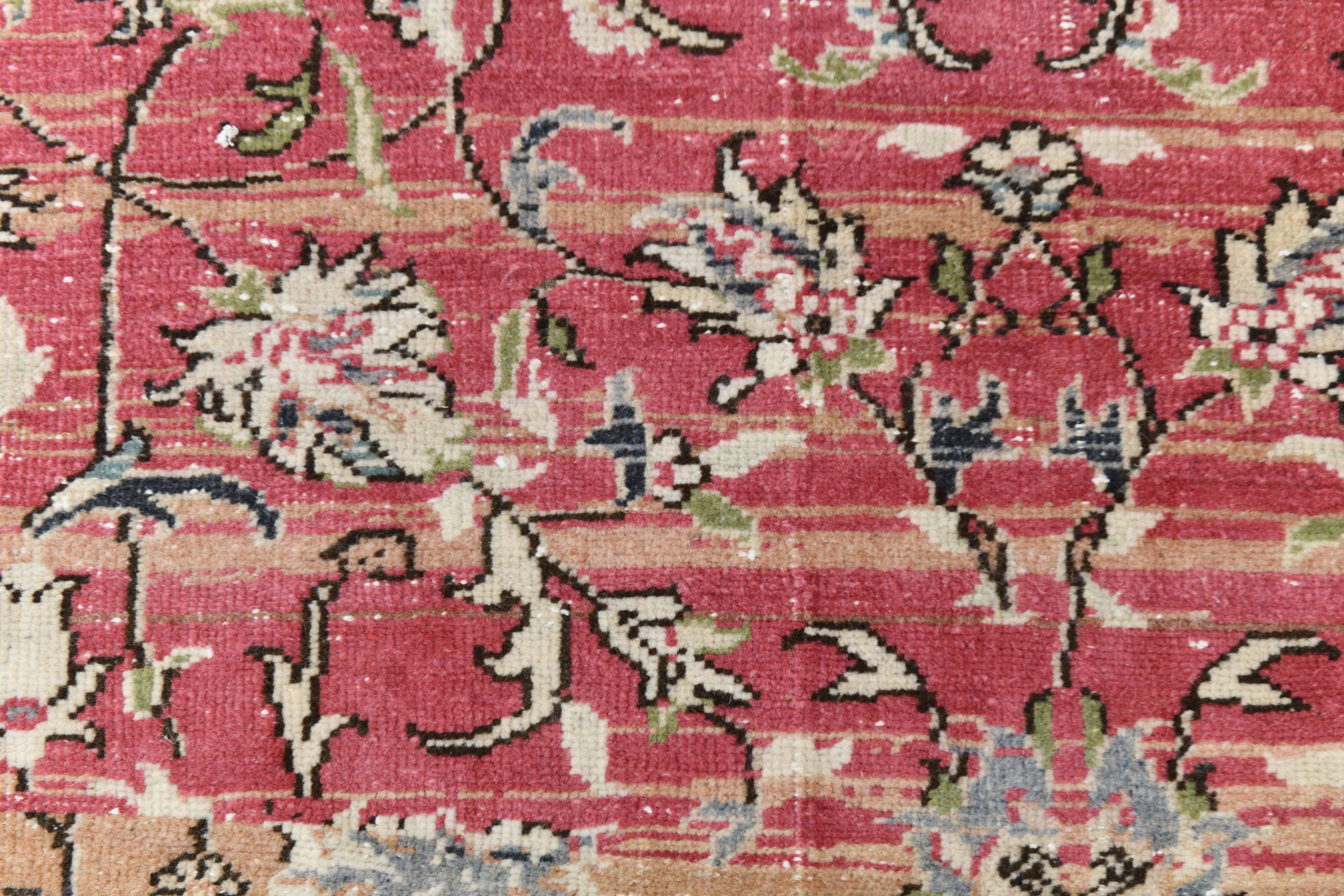 2x7 Red  Pattern Persian Runner Rug, 64x227Cm