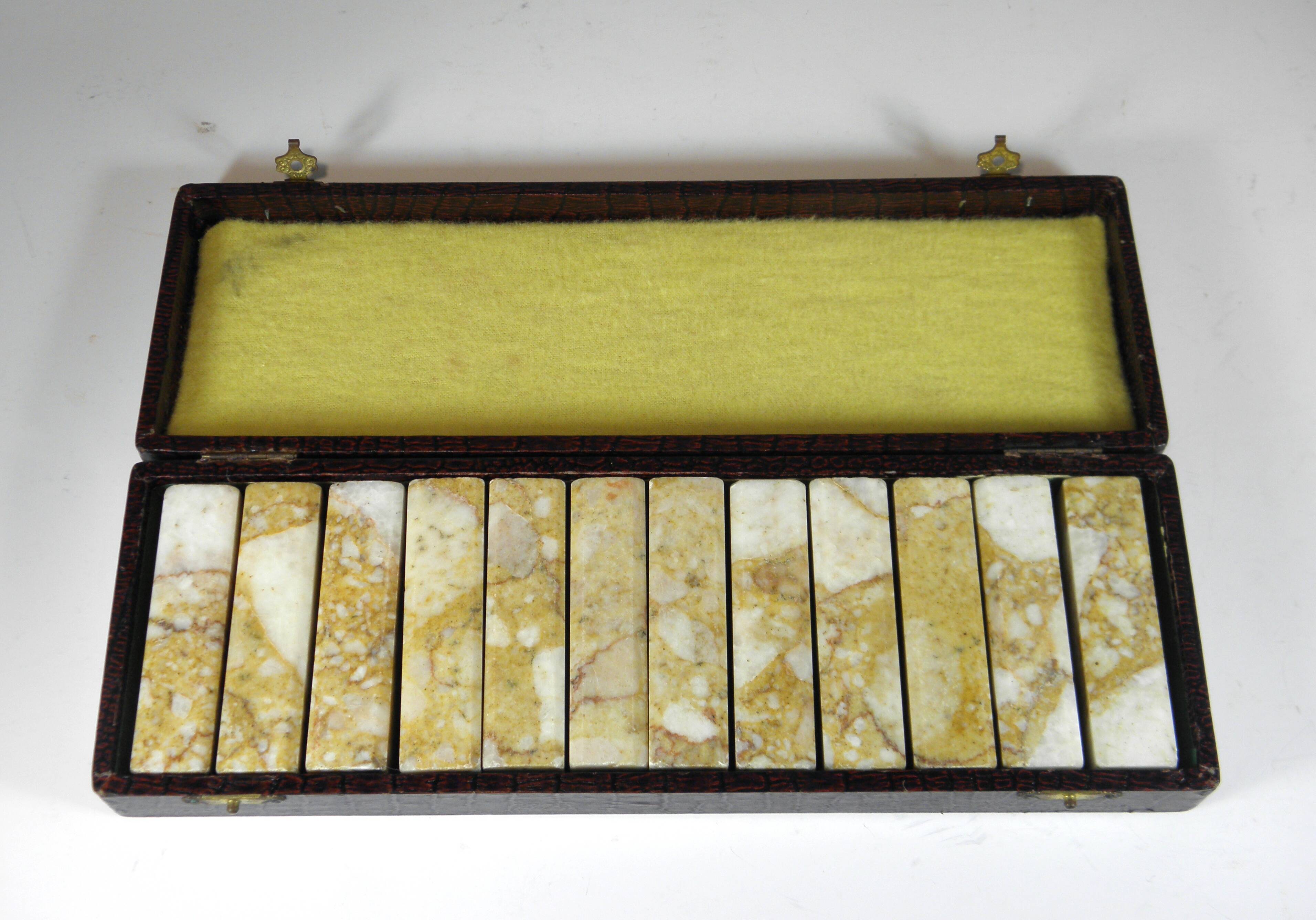 Case of 12 marble knife holders