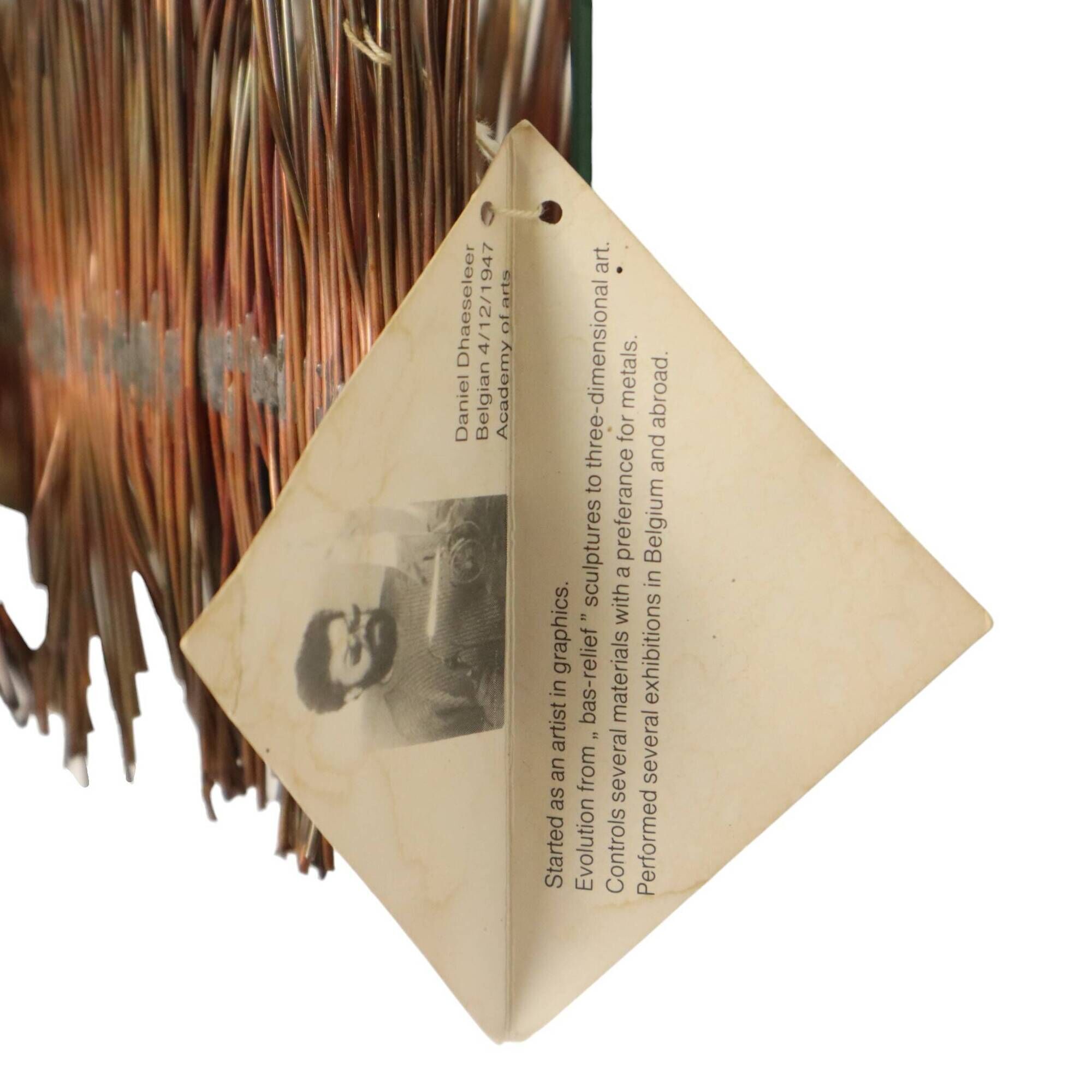 Copper and Brass Boat-Design Mirror by Daniel D’Haeseleer, 1970s