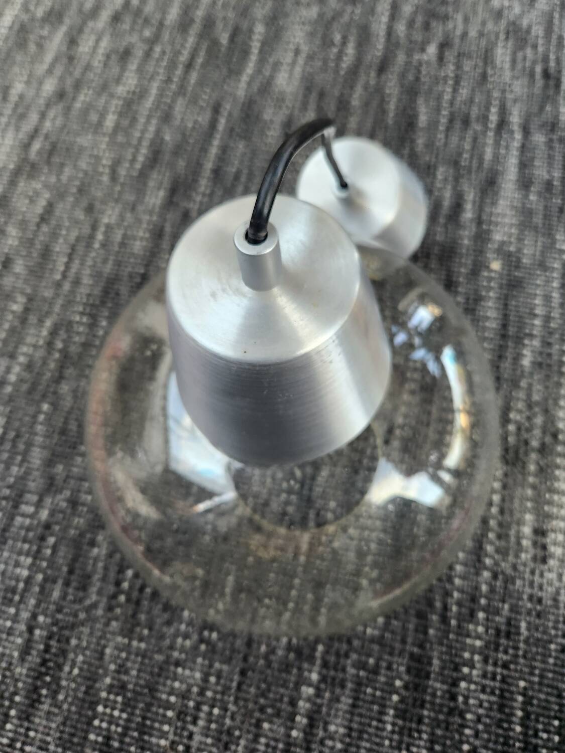 Blown glass and aluminium suspension