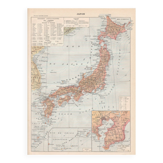 Carte ancienne du Japon 1897