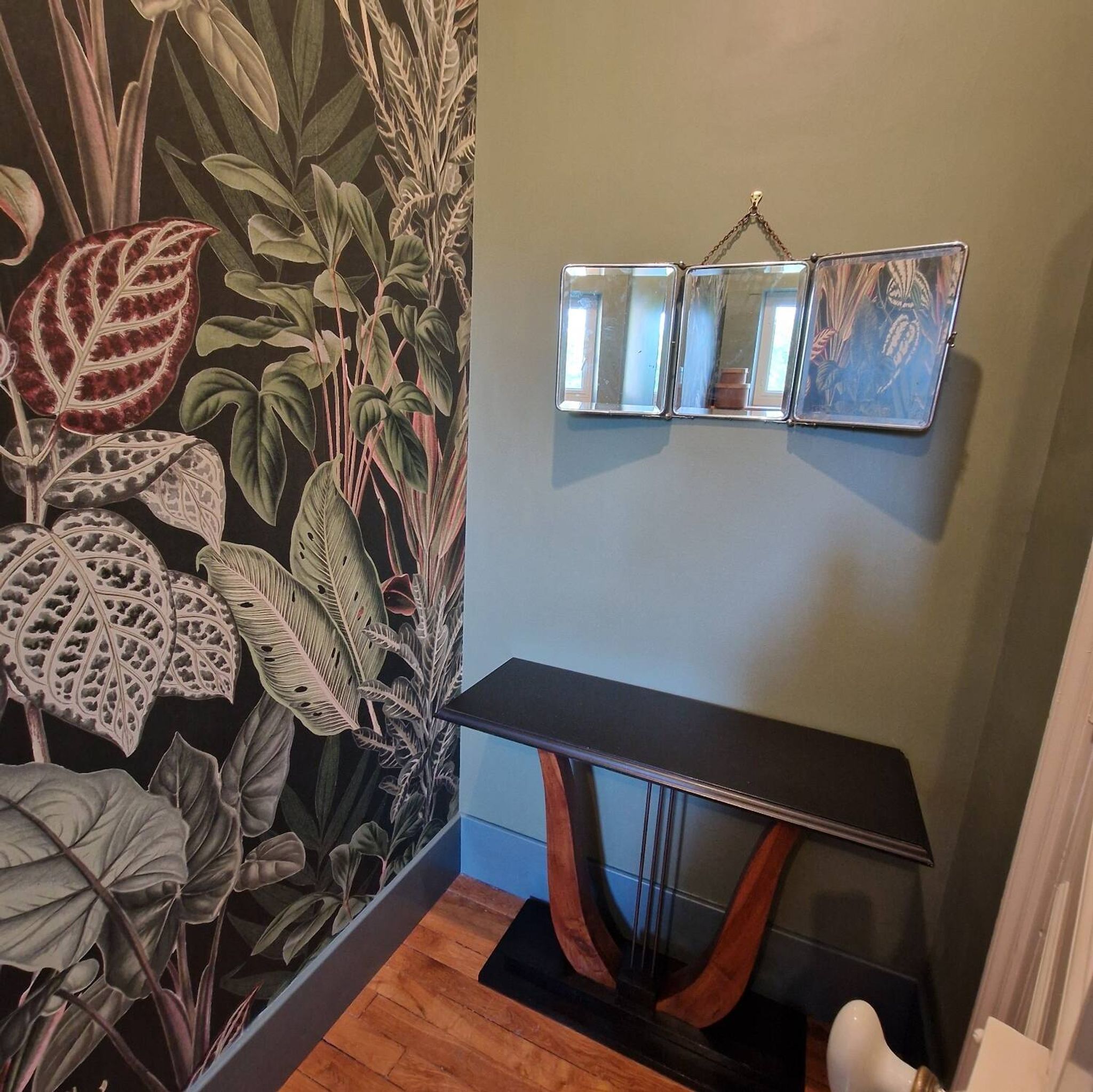 Miroir triptyque de barbier