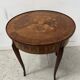 Louis XV style marquetry wood side table, 20th century