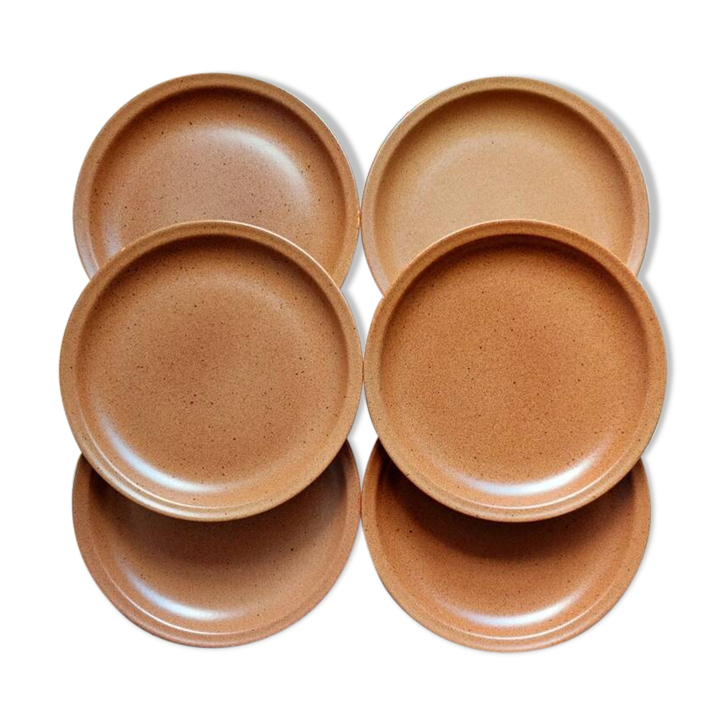 6 Sarreguemines stoneware dessert plates