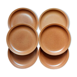 6 Sarreguemines stoneware dessert plates
