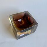 Sommerso Murano Glass Ashtray by Flavio Poli