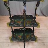 Art nouveau painted cast iron side table