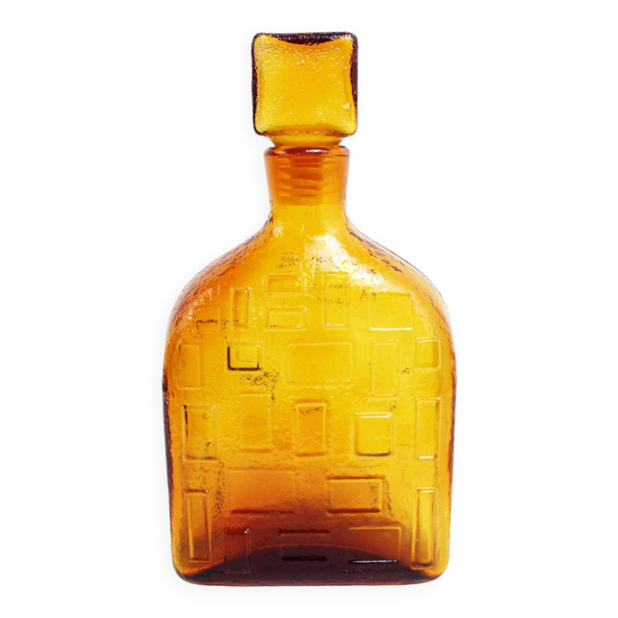 Empoli amber glass carafe, Italy 1960