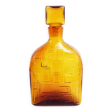 Empoli amber glass carafe, Italy 1960