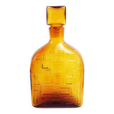 Carafe en verre ambré Empoli, Italie 1960