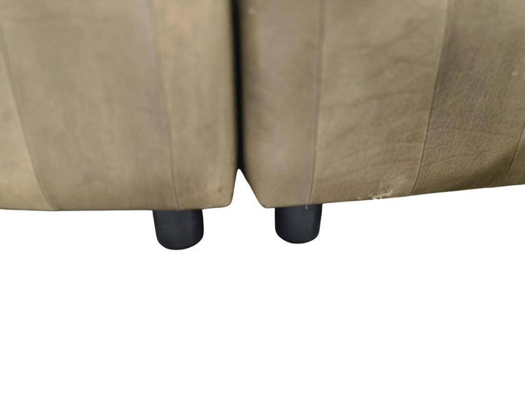 Vintage modular corner sofa in leather, 7 pieces