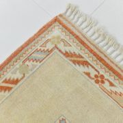 4x6 Oushak Light Blue & Beige Vintage Rug, 127x197Cm