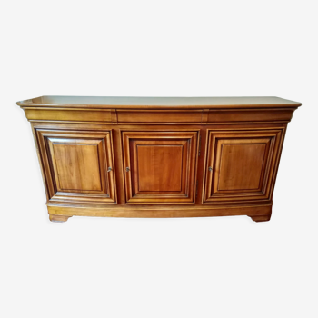 Louis Philippe curved sideboard in solid blond cherry.