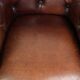 Characterful set of sheepskin club armchairs in English chesterfield style