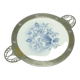 Art Nouveau tray, silver-plated brass, white porcelain, Austria, early 20th century