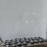 Set of 22 stainless steel cups