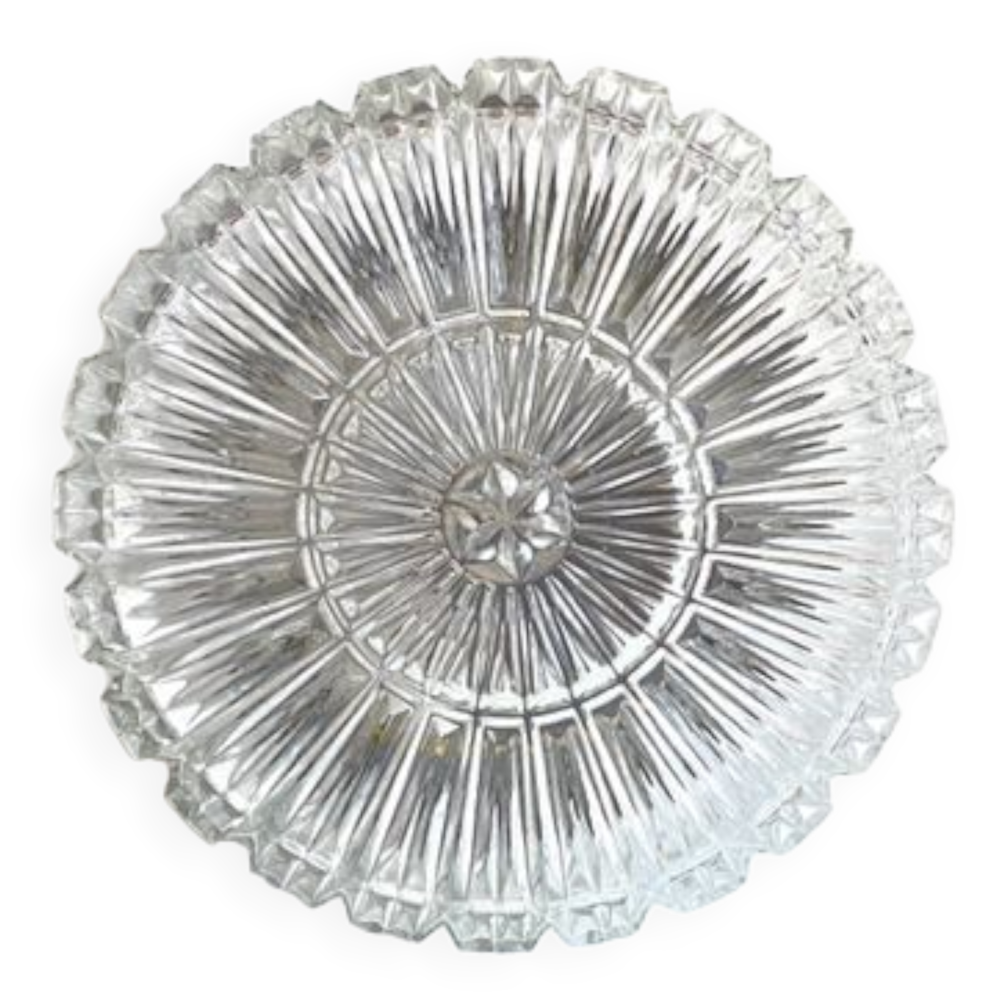 Semi-crystal ceiling lamp design german vintage