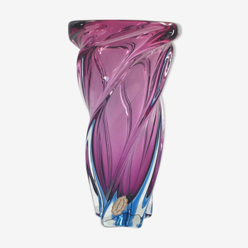 Mid-century twisted Murano glass vase