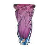 Mid-century twisted Murano glass vase