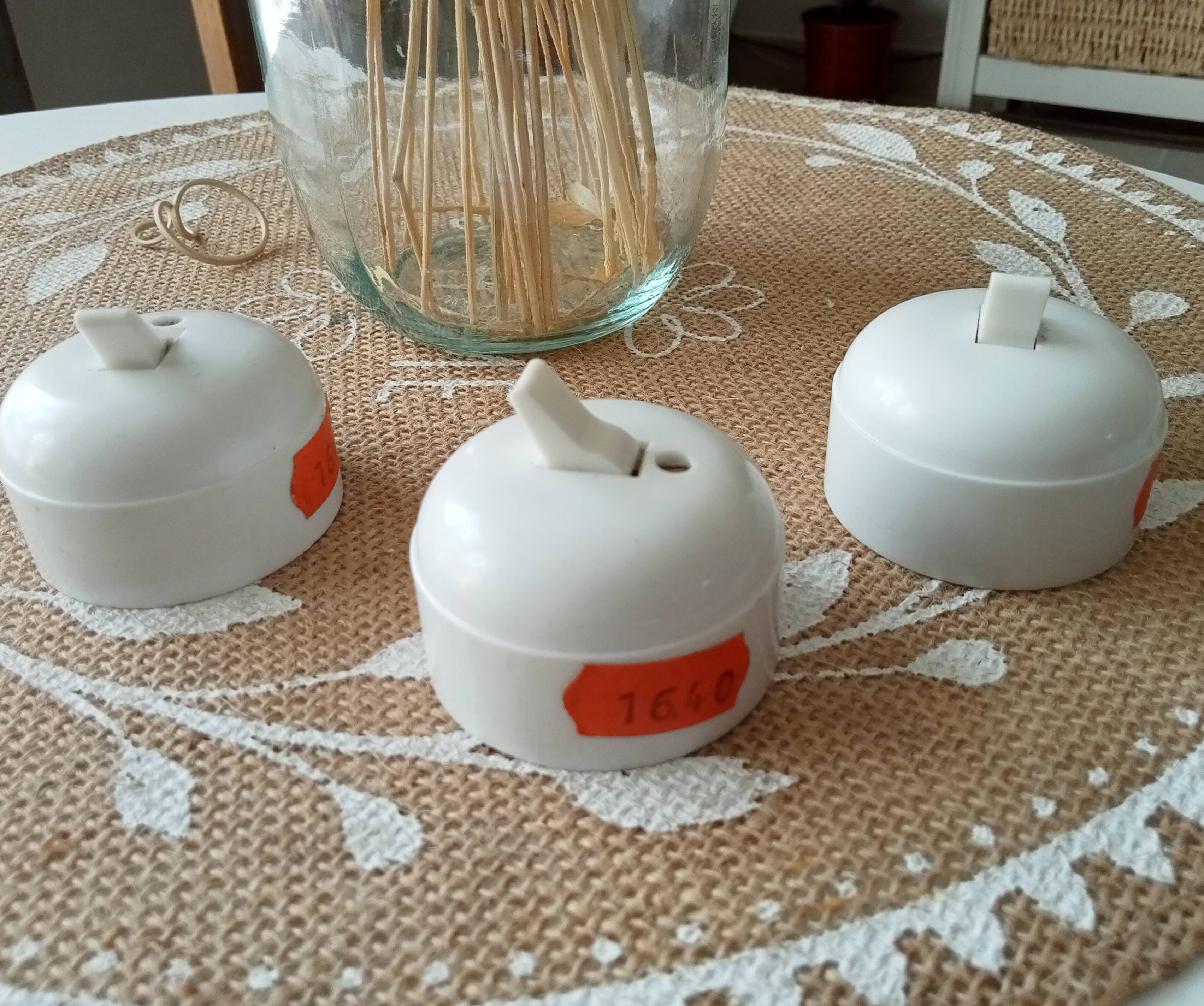 Set of 3 vintage Legrand two-way switches from the 70s/80s