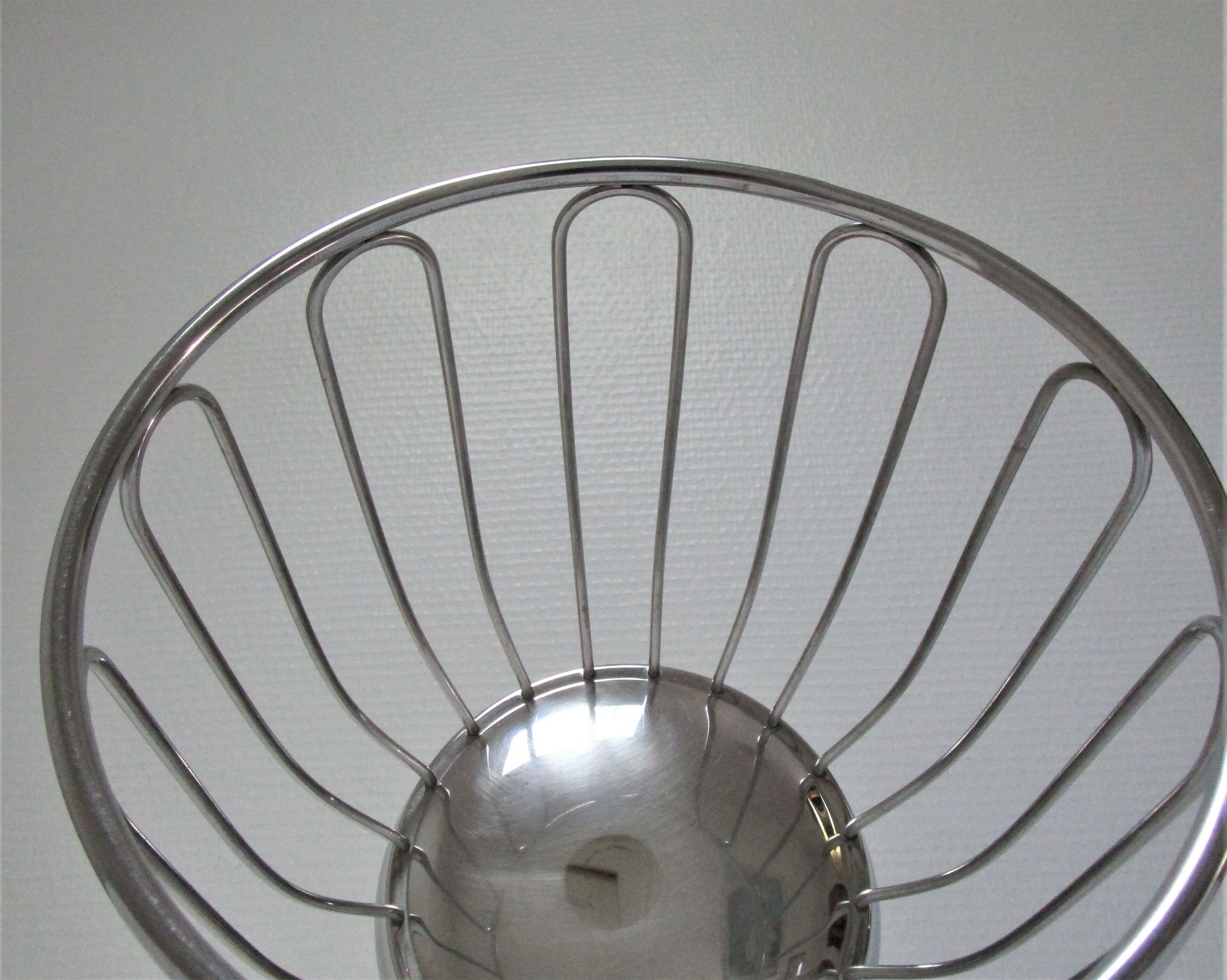 Citrus basket Alessi design vintage stainless steel