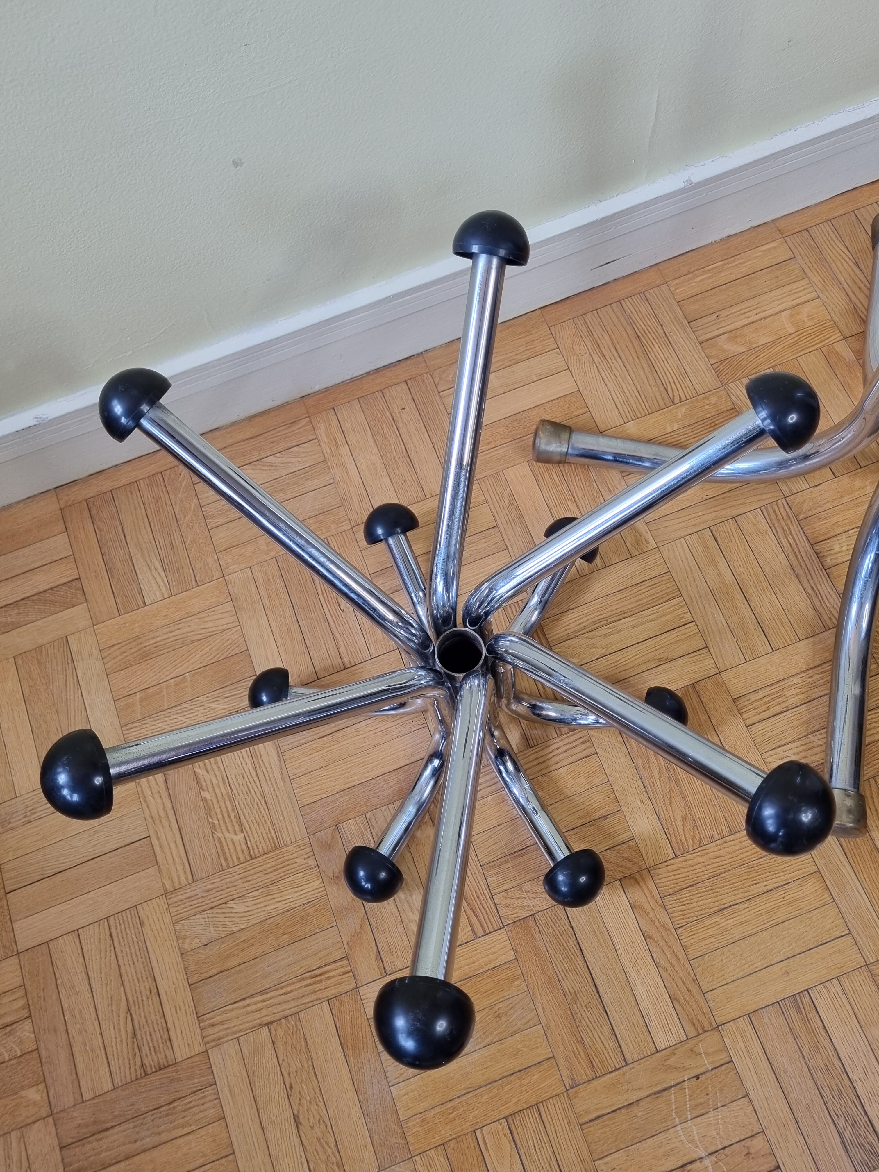 Portemanteau perroquet vintage en métal chromé, années 50-60