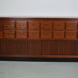 Vintage Mid-Century Dutch Hardwood Shop / Apothecary or Filing Cabinet