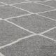 Tapis descente de lit gris et blanc 73x139cm